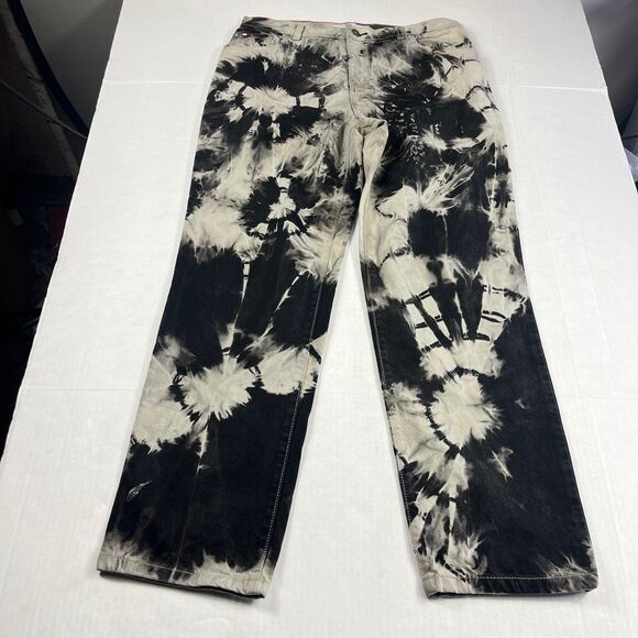 Tommy Hilfiger Womens Straight Leg Jeans Tie Dye Streetwear Grunge 90s Y2K 12 - Picture 1 of 12